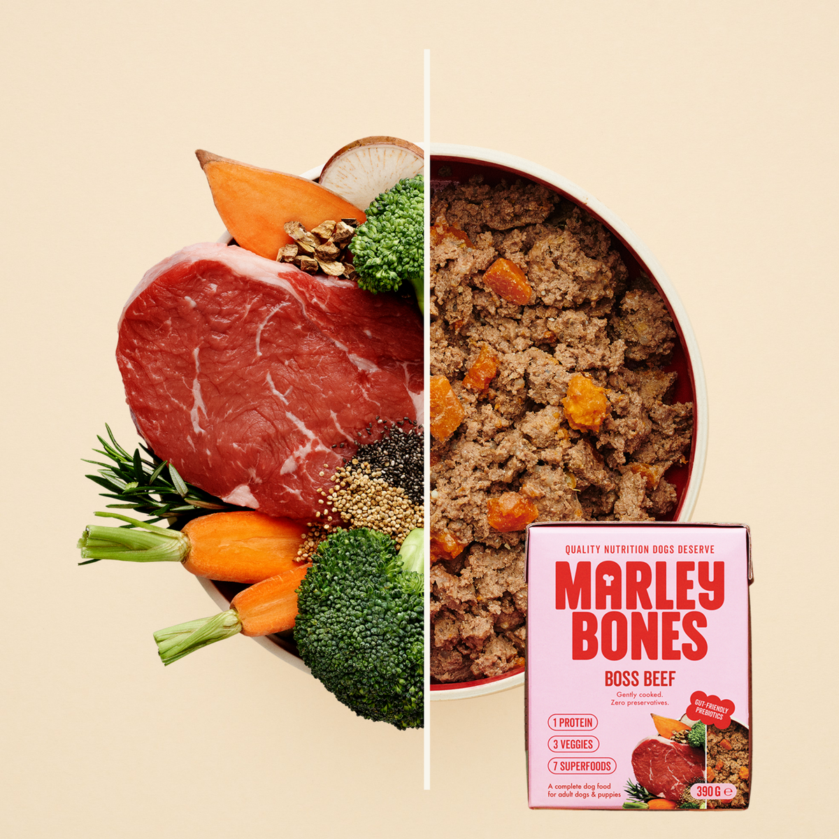 Marleybones Boss Beef Pantry Fresh dog food